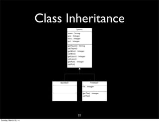 Class Inheritance
22
Sunday, March 16, 14
 
