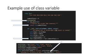 Example use of class variable
 