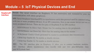 Module – 5 IoT Physical Devices and End
RaspberryPi
Interface:
Dr
. Syed Mustafa, HKBKCE.
5
 