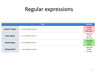 Regular expressions




                      12
 