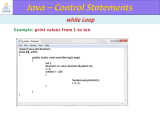  java programming- control statements