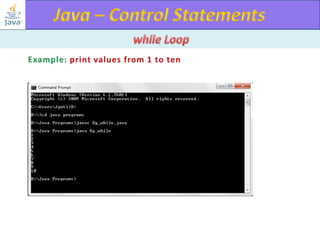  java programming- control statements