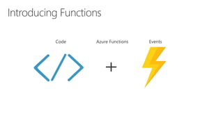 Code First in the Cloud: Serverless Azure Functions with Node.js