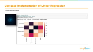 Use case implementation of Linear Regression
3. Data Visualization:
 