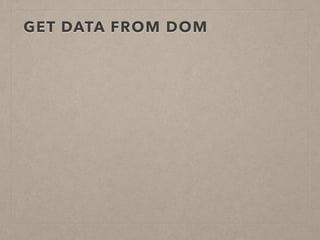GET DATA FROM DOM
 