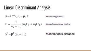 Linear Discriminant Analysis
v
 