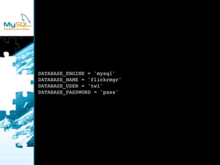 MySQL User Conference 2009: Python and MySQL