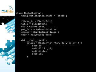 MySQL User Conference 2009: Python and MySQL
