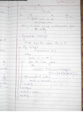 Algorithm Analysis and Design Class Notes