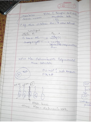 Algorithm Analysis and Design Class Notes