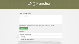 LN() Function
 