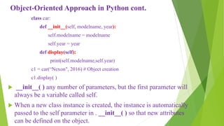 Object oriented approach in python programming