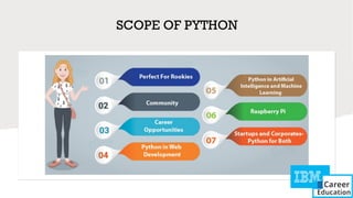 SCOPE OF PYTHON
 