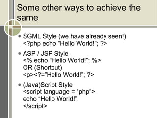 PHP MySQL Training : Module 3