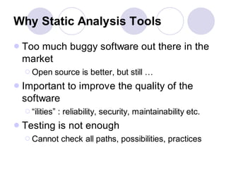 Presentations Unusual Java Bugs And Detecting Them Using Foss Tools