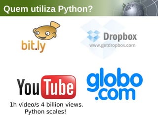 Quem utiliza Python?
 