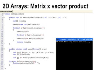 19A Concise and Practical Introduction to Programming Algorithms in Java © 2009 Frank Nielsen
2D Arrays: Matrix x vector product
 