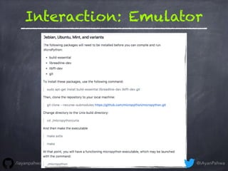 Interaction: Emulator
@iAyanPahwa/iayanpahwa
 