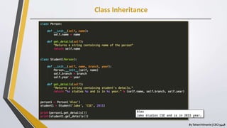 Class Inheritance
ByTahani Almanie | CSCI 5448
 