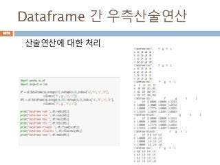 Dataframe 간 우측산술연산
산술연산에 대한 처리
1078
 