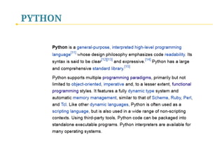 PYTHON
 