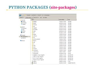 PYTHON PACKAGES (site-packages)

 