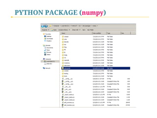 PYTHON PACKAGE (numpy)

 