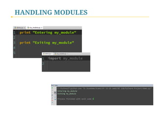 HANDLING MODULES

 