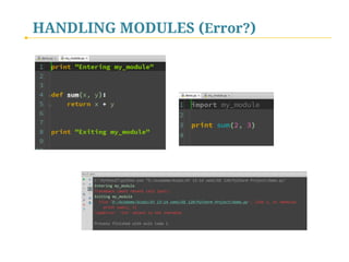 HANDLING MODULES (Error?)

 