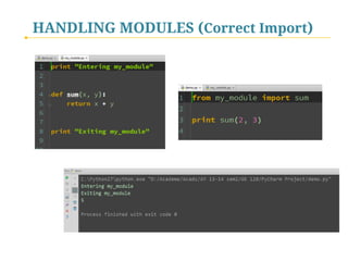 HANDLING MODULES (Correct Import)

 
