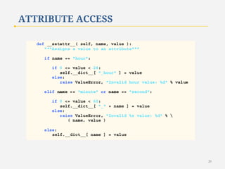 ATTRIBUTE ACCESS

20

 