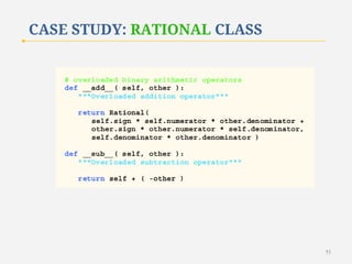 CASE STUDY: RATIONAL CLASS

53

 