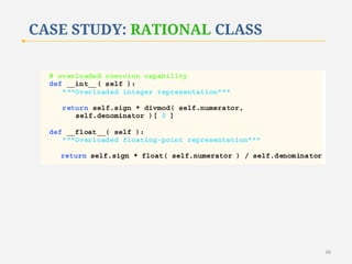 CASE STUDY: RATIONAL CLASS

60

 