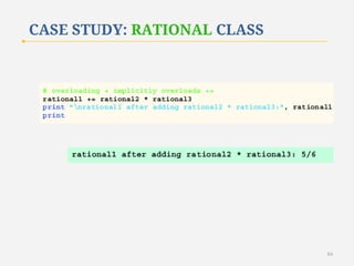 CASE STUDY: RATIONAL CLASS

64

 