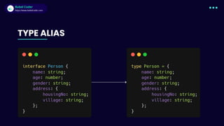 Babel Coder
Babel Coder
https://www.babelcoder.com
TYPE ALIAS
 