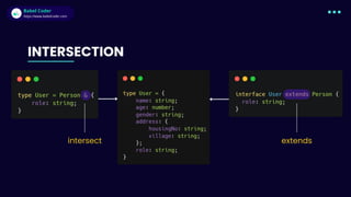 Babel Coder
Babel Coder
https://www.babelcoder.com
INTERSECTION
intersect extends
 