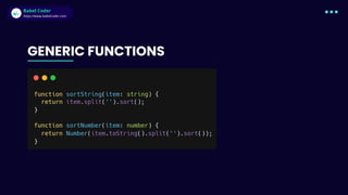 Babel Coder
Babel Coder
https://www.babelcoder.com
GENERIC FUNCTIONS
 