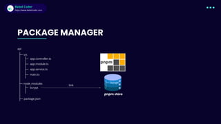 Babel Coder
Babel Coder
https://www.babelcoder.com
src
bcrypt
PACKAGE MANAGER
api
package.json
app.controller.ts
app.module.ts
app.service.ts
main.ts
node_modules
pnpm store
bcrypt
link
 