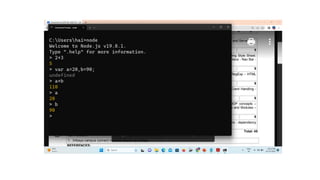 concept of server-side JavaScript / JS Framework: NODEJS