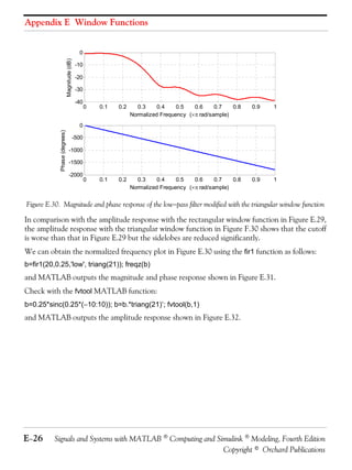 Signals and systems with matlab computing and simulink modeling