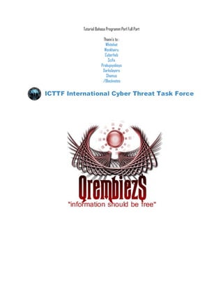 Tutorial Bahasa Programm Perl Full Part

              Thanx’s to :
               Whitehat
               Wenkhairu
               Cyberheb
                 Scifix
            Prabujoyoboyo
              Darkslayers
                Shamus
             ./Blacknotes
 
