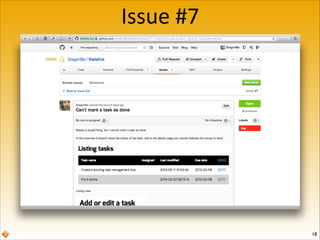 Issue	
  #7

18

 
