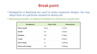 Unit - 4 - Bootstrap (HTML, CSS, and JavaScript Framework)