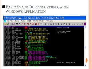 BASIC STACK BUFFER OVERFLOW ON
WINDOWS APPLICATION
 