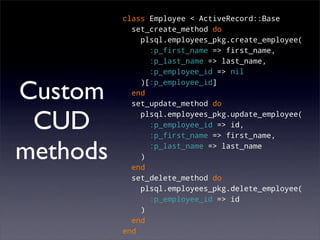 Using Ruby on Rails with legacy Oracle databases