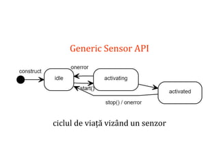 Dr.SabinBuragaprofs.info.uaic.ro/~busaco
Generic Sensor API
ciclul de viață vizând un senzor
 