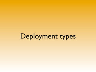 Deployment types
 