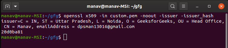Checking-Hash-Value-of-a-Certificate-using-openssl-command-in-Linux
