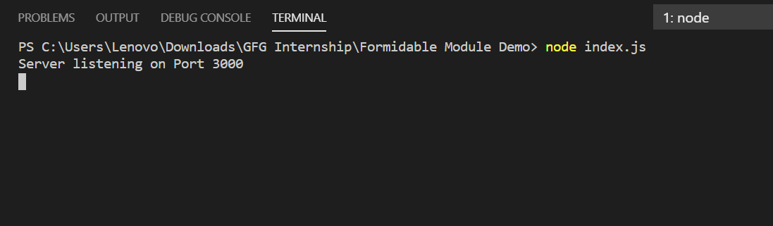 Output of above command