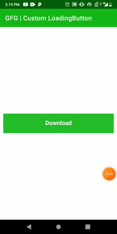 Create Custom Loading button by Extending ViewClass Sample GIF